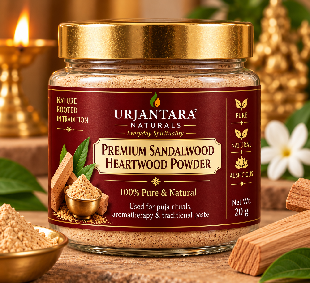 Premium Sandalwood Heartwood Powder